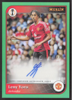 Leny Yoro, Kartička, Topps Merlin UEFA Club Competitions 2024-25, AUTOGRAPH