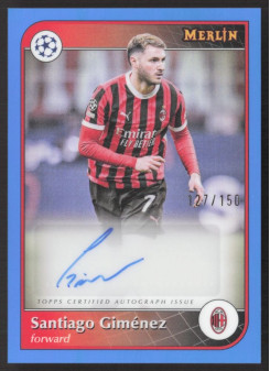 Santiago Giménez, Kartička, Topps Merlin UEFA Club Competitions 2024-25, AUTOGRAPH