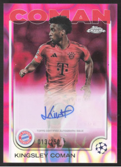 Kingsley Coman, Kartička, Topps Chrome UEFA Club Competitions 2024-2025, AUTOGRAPH
