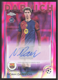 Noah Darvich, Kartička, Topps Chrome UEFA Club Competitions 2024-2025, AUTOGRAPH