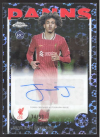 Jayden Danns, Kartička, Topps Chrome UEFA Club Competitions 2024-2025, AUTOGRAPH