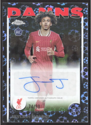 Jayden Danns, Card, Topps Chrome UEFA Club Competitions 2024-2025, AUTOGRAPH