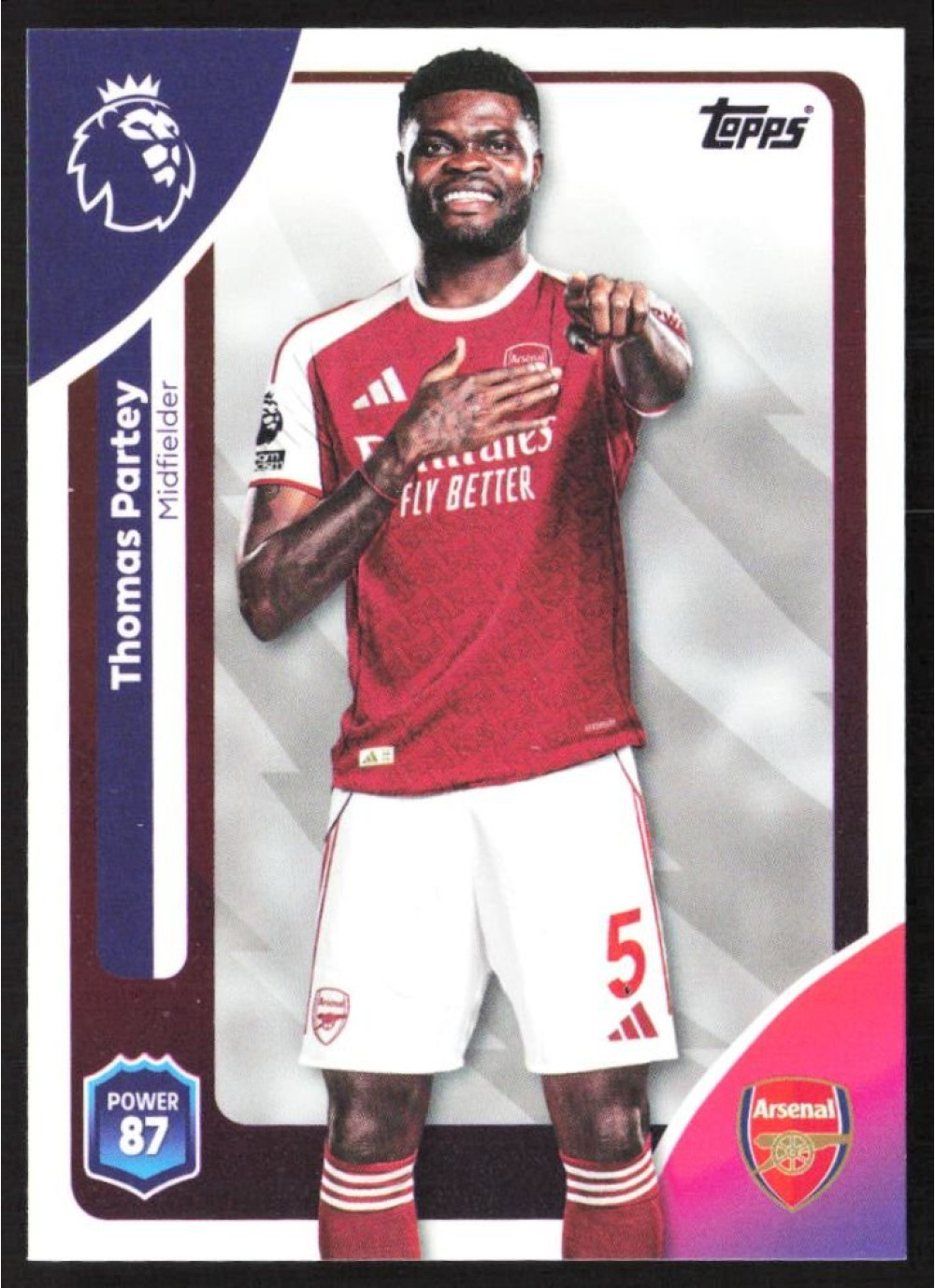 Thomas Partey, Card, Topps Premier League Debute Edition 2026, BASE