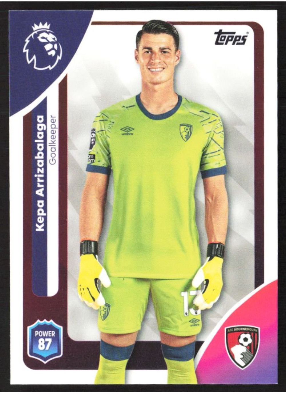 Kepa Arrizabalaga, Card, Topps Premier League Debute Edition 2026, BASE