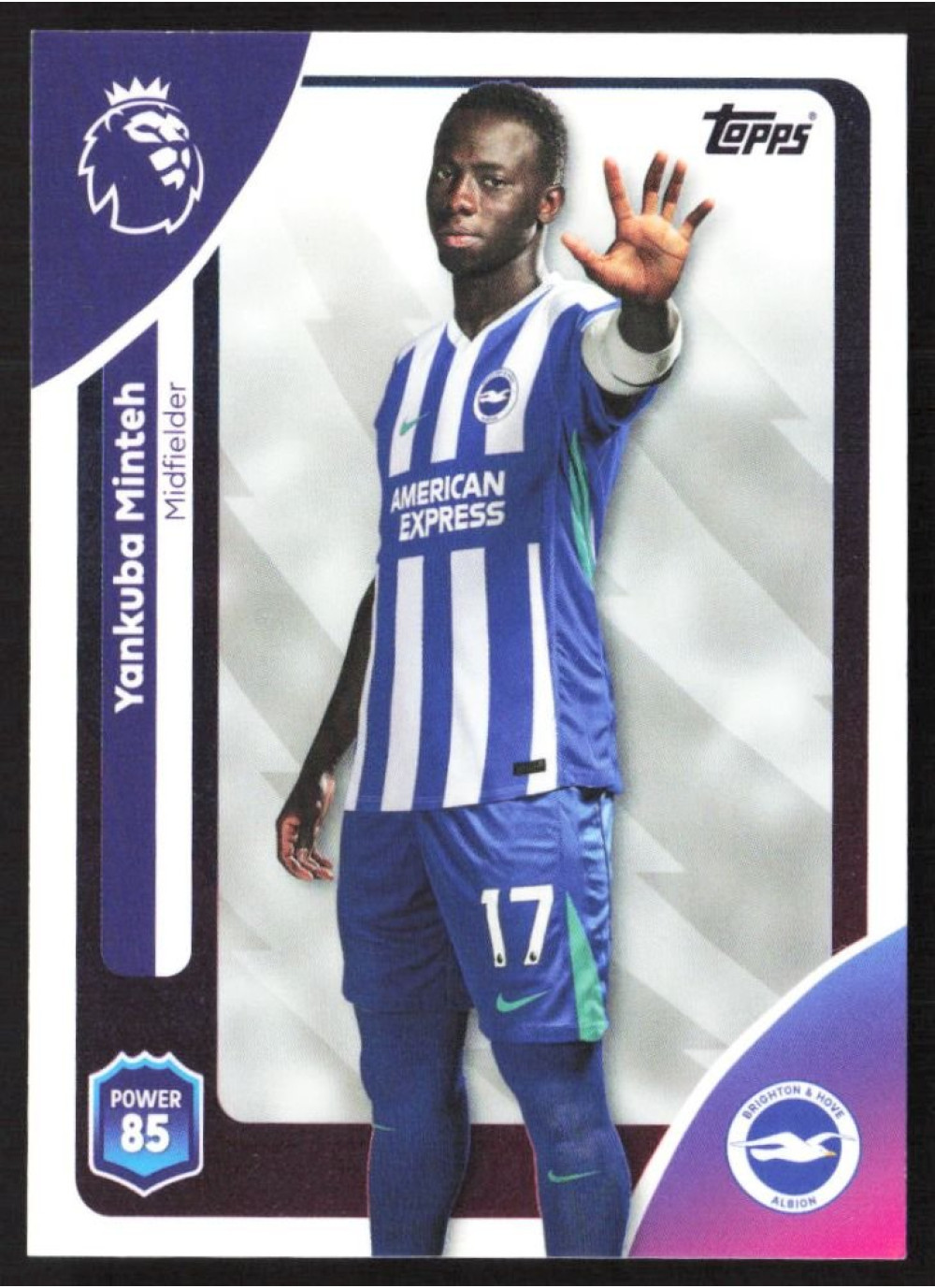 Yankuba Minteh, Card, Topps Premier League Debute Edition 2026, BASE