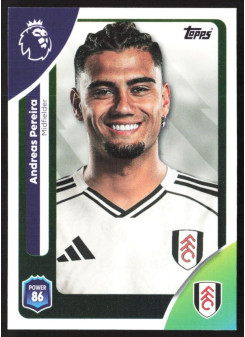 Andreas Pereira, Kartička, Topps Premier League Debute Edition 2026, BASE