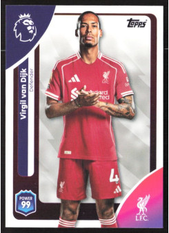 Virgil van Dijk, Kartička, Topps Premier League Debute Edition 2026, BASE