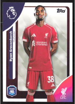 Ryan Gravenberch, Kartička, Topps Premier League Debute Edition 2026, BASE