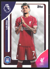 Luis Díaz, Kartička, Topps Premier League Debute Edition 2026, BASE
