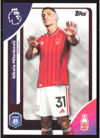Nikola Milenković, Kartička, Topps Premier League Debute Edition 2026, BASE