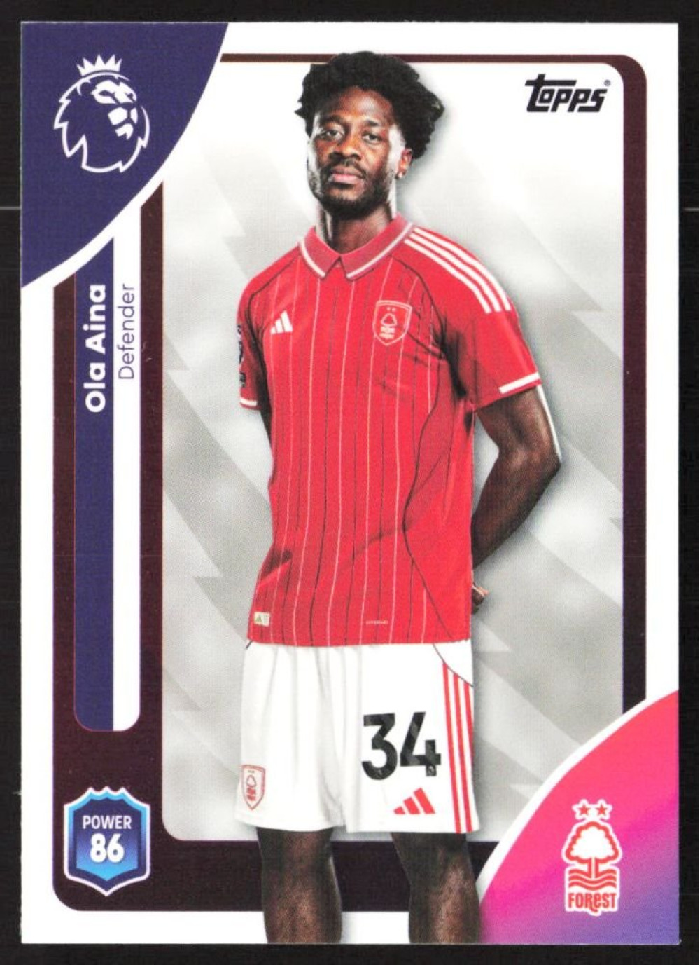 Ola Aina, Card, Topps Premier League Debute Edition 2026, BASE