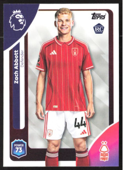 Zach Abbott, Kartička, Topps Premier League Debute Edition 2026, BASE