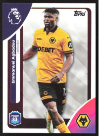 Emmanuel Agbadou, Kartička, Topps Premier League Debute Edition 2026, BASE