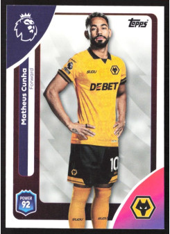 Matheus Cunha, Kartička, Topps Premier League Debute Edition 2026, BASE
