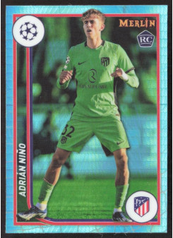 Adrian Nino, Kartička, Topps Merlin Chrome UEFA Club Competitions 2023-24, Aqua Prism Refractor