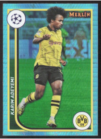 Karim Adeyemi, Kartička, Topps Merlin Chrome UEFA Club Competitions 2023-24, Aqua Prism Refractor