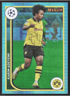 Karim Adeyemi, Kartička, Topps Merlin Chrome UEFA Club Competitions 2023-24, Aqua Prism Refractor