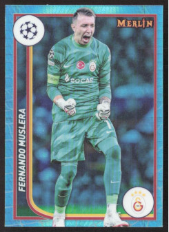 Fernando Muslera, Kartička, Topps Merlin Chrome UEFA Club Competitions 2023-24, Aqua Prism Refractor