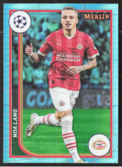 Noa Lang, Kartička, Topps Merlin Chrome UEFA Club Competitions 2023-24, Aqua Prism Refractor
