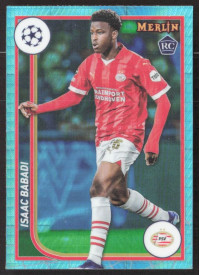 Isaac Babadi, Kartička, Topps Merlin Chrome UEFA Club Competitions 2023-24, Aqua Prism Refractor