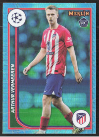 Arthur Vermeeren, Kartička, Topps Merlin Chrome UEFA Club Competitions 2023-24, Aqua Prism Refractor