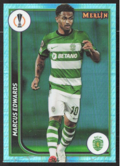 Marcus Edwards, Kartička, Topps Merlin Chrome UEFA Club Competitions 2023-24, Aqua Prism Refractor