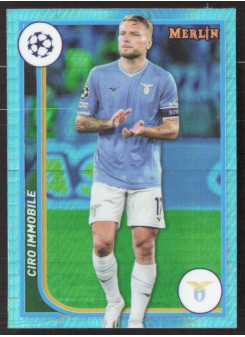Ciro Immobile, Kartička, Topps Merlin Chrome UEFA Club Competitions 2023-24, Aqua Prism Refractor