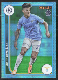 Diego Gonzalez, Kartička, Topps Merlin Chrome UEFA Club Competitions 2023-24, Aqua Prism Refractor