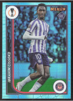 Ibrahim Cissoko, Kartička, Topps Merlin Chrome UEFA Club Competitions 2023-24, Aqua Prism Refractor