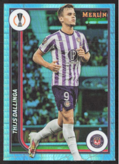 Thijs Dallinga, Kartička, Topps Merlin Chrome UEFA Club Competitions 2023-24, Aqua Prism Refractor
