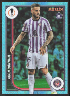 Aron Donnum, Kartička, Topps Merlin Chrome UEFA Club Competitions 2023-24, Aqua Prism Refractor