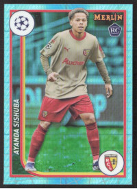 Ayanda Sishuba, Kartička, Topps Merlin Chrome UEFA Club Competitions 2023-24, Aqua Prism Refractor