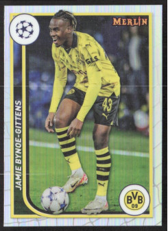 Jamie Bynoe-Gittens, Kartička, Topps Merlin Chrome UEFA Club Competitions 2023-24, Refractor