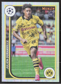Julien Duranville, Kartička, Topps Merlin Chrome UEFA Club Competitions 2023-24, Refractor