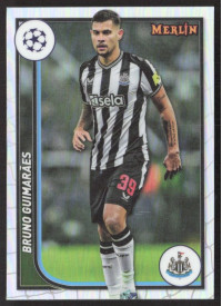 Bruno Guimaraes, Kartička, Topps Merlin Chrome UEFA Club Competitions 2023-24, Refractor