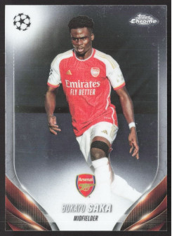 Bukayo Saka, Kartička, Topps Chrome UEFA Club Competitions 2023-24, BASE