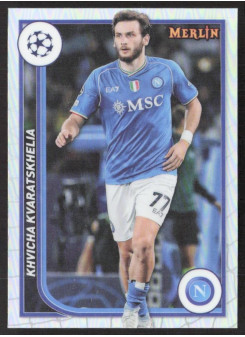 Khvicha Kvaratskhelia, Kartička, Topps Merlin Chrome UEFA Club Competitions 2023-24, Refractor