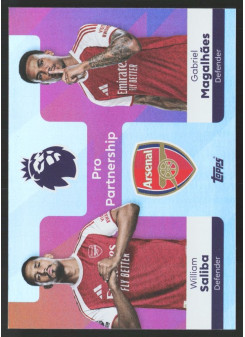 William Saliba / Gabriel Magalhães, Kartička, Topps Premier League Debute Edition 2026, INSERT