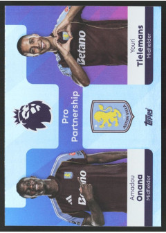 Amadou Onana / Youri Tielemans, Kartička, Topps Premier League Debute Edition 2026, INSERT