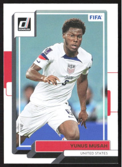 Yunus Musah, Kartička, 2022-23 Panini Donruss Soccer, BASE