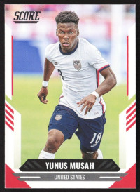 Yunus Musah, Kartička, Panini Score FIFA Soccer 2021-22, BASE