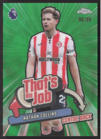 Nathan Collins, Kartička, 2025-26 Topps Chrome Premier League, INSERT Nathan Collins, Kartička, 2025-26 Topps Chrome Premier League, INSERT