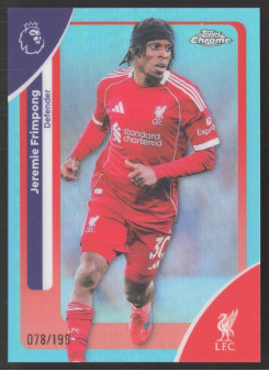 Jeremie Frimpong, Kartička, 2025-26 Topps Chrome Premier League, LIMIT