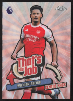 William Saliba, Kartička, 2025-26 Topps Chrome Premier League, INSERT