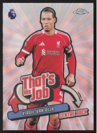 Virgil van Dijk, Kartička, 2025-26 Topps Chrome Premier League, INSERT