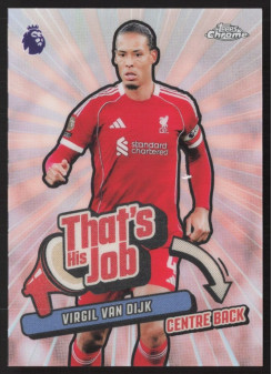 Virgil van Dijk, Card, 2025-26 Topps Chrome Premier League, INSERT