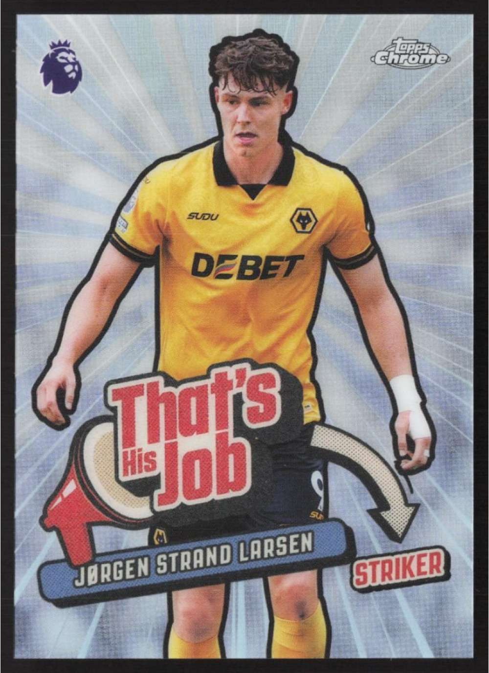 Jørgen Strand Larsen, Card, 2025-26 Topps Chrome Premier League, INSERT