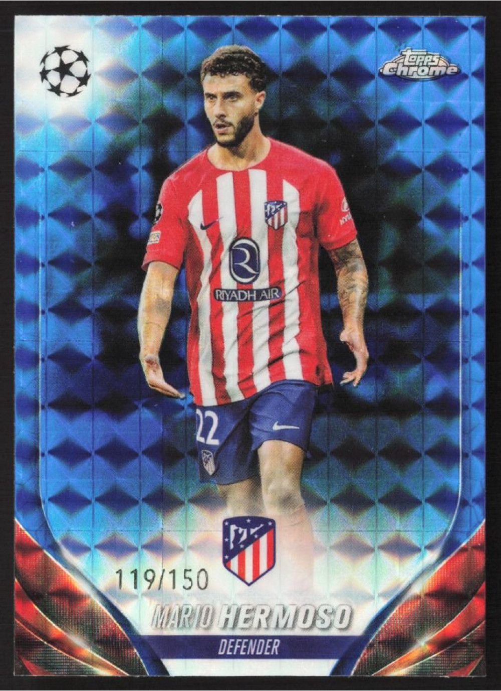 Mario Hermoso, Card, Topps Chrome UEFA Club Competitions 2023-24, LIMIT