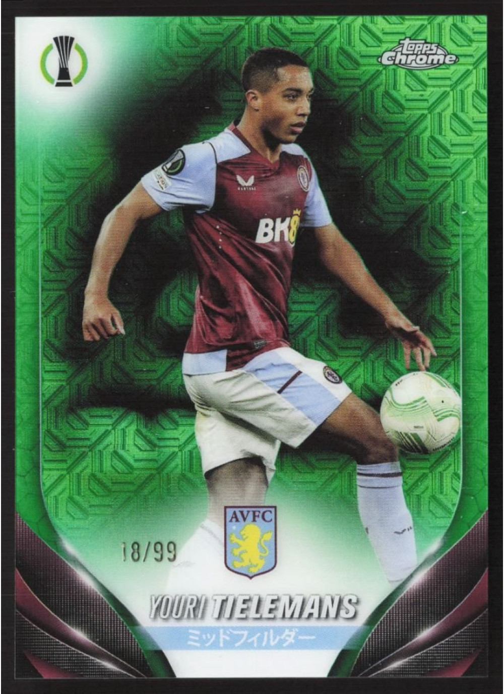 Youri Tielemans, Card, Topps Chrome UEFA Club Competitions 2023-24, LIMIT