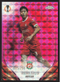 Wataru Endo, Kartička, Topps Chrome UEFA Club Competitions 2023-24, LIMIT